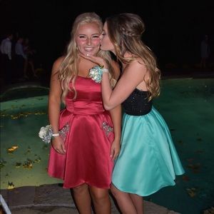 Red short homecoming dress